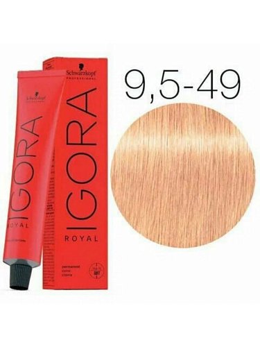 Краска для волос светлый блондин постельный перламутровый - Schwarzkopf Igora Royal 9,5-49